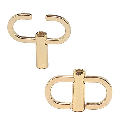 2pcs Zinc Alloy Adjustable Buckle, for Shoulder Chain Strap Women Bag,Chain Strap Bag,Daily Replacement and Use etc(Light gold)