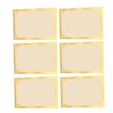 ULTECHNOVO 6 pièces Lot de Papiers Certificate Vierges avec Bordure Dorée Papier Rigide ...