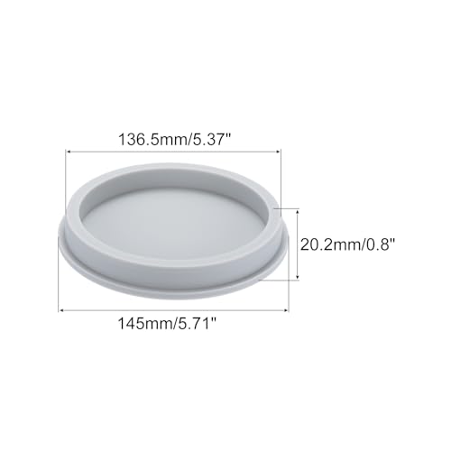 Image of MECCANIXITY High Temp Silicone Plug Mount Dia 136.5mm /5.37 Inch T Shaped Rubber Stopper Hole Plugs for Powder Coating Plating Waterproof Sealing Plugs Grey Pack of 1(OD 145mm /5.71 Inch)