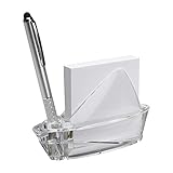 notizblockhalter küche REFLECTS Geschenkverpackung REFLECTS Notizblockhalter mit Notizzetteln aus hochwertigem Acryl FRESNO Transparent