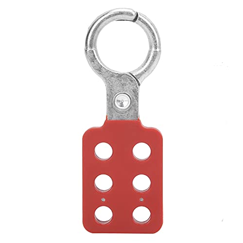 10pcs Lockout Hasp, 6 Holes Aluminium Red Lock Out Tag Out Hasp with Nylon Handle, Tamper Proof and Impact Resistant Loto Hasps for Industrial, Chemical, Electric Power, Coal
