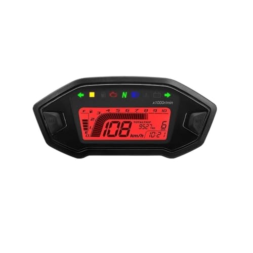 Tachymètre numérique moto avec odomètre commutable Mph Kmh et jauge