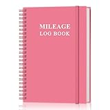 Auto Mileage Log Book for Taxes,Vehicle Maintenance Log Book, Mileage Tracker for Car with Mileage, 5.8' x 8.5', Pink