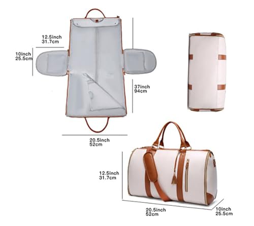 Travel Bag, 2024 New Garment Duffle Bags for Travel, Large Duffle Bag for Travel (beige)2