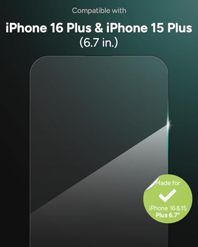 Image of ZAGG Glass Elite Screen Protector for iPhone 16 Plus / 15 Plus - 5X Stronger, Reinforced Edges, Ultra-Strong Tempered Glass, Scratch Resistant, Anti-Smudge, InvisibleShield, Easy Installation, Eco-Friendly | 5X Stronger, Reinforced Edges, Ultra-Strong, Tempered Glass, Scratch Resistant, Anti-Smudge