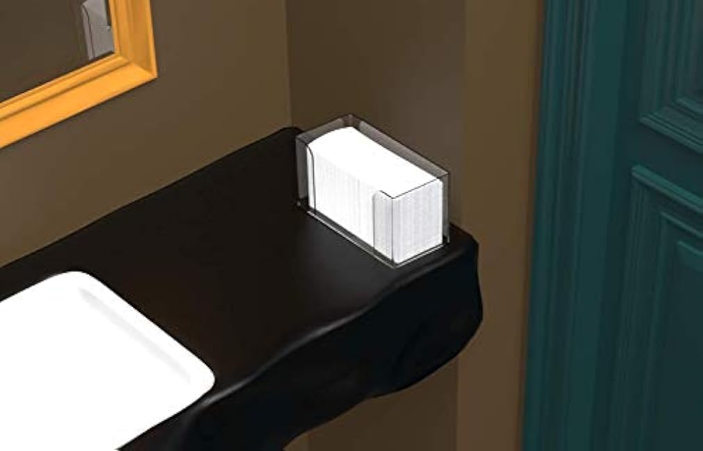 Cq acrylic Paper Towel Dispenser Countertop, Clear Guest Towel Napkin Holder,Hand Towel Dispenser for Z-fold,Multifold,Folded,Trifold,C fold,Trifold Paper Towels Holder,Pack of 1