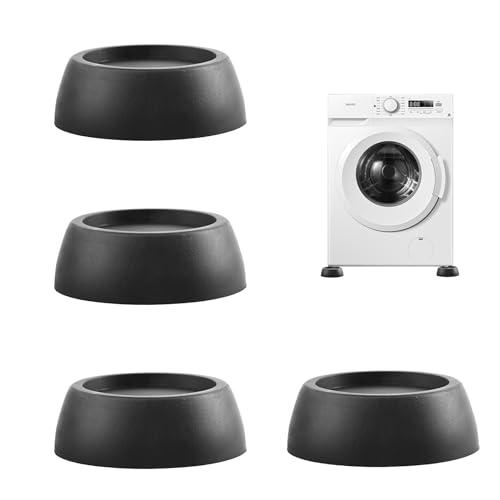 Littlegaofeithing 4 pcs Amortisseurs lave linge,Patin Anti Vibration Lave Linge,Pied Anti Vibration Machine a Laver pour Machines à Laver Séchoirs et Meubles(Ferreux)