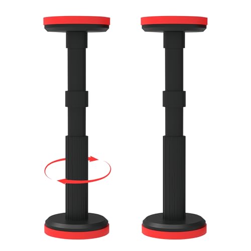 2 barras telescópicas: 18 – 45 cm, sistema de soporte ajustable, barra de elevación de armario, soporta hasta 400 kg de soportes telescópicos, barra de apoyo ajustable en altura para armario, sofá
