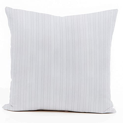 Image of SKIVE India Microfiber Filling Satin Stripe Fabric Filler Cushion (16'' X 16'' ; White) -Set of 5
