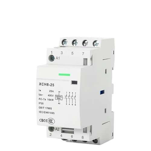 Contacteur domestique 25A 4NC à coupure simultanée pour circuit 230V sur Rail Din