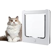 Enjoying Cat Door for Interior Doors 7.1" x 7.3" Inner Size, 4 Ways Locking Doggy Door Weatherpro...