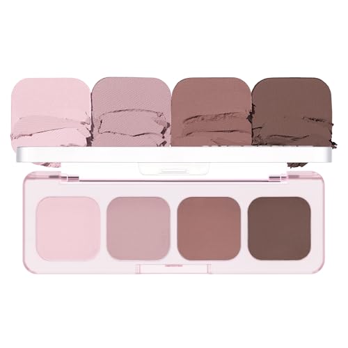 lilybyred Mood It Palette | 4-Shade Korean Eyeshadow Palette, Pre-Matched Personal Tone, Soft Blending, Buildable Coverage, Matte & Shimmer Finish, Daily Wear, Compact Size, 0.10 oz. (04 Attention It)