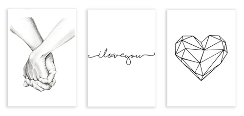 Impression photo couple minimaliste et affiche d'amour nordique art mural pour toile de chambre