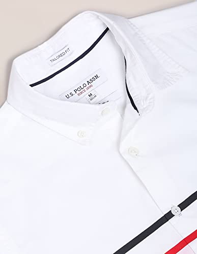 Image of U.S. POLO ASSN. Striped Regular Fit Cotton Shirts for Men - Full Sleeve Mens Casual Shirts