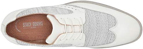 STACY ADAMS mens Locke Wingtip Oxford, White, 7 US | Image 4