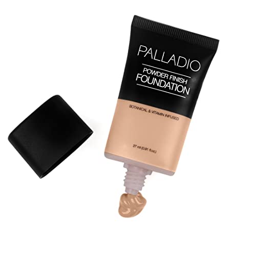 Palladio Powder Finish Liquid Foundation, Natural Matte Appearance, Reduces Fine Lines, Covers Large Pores - Image 2