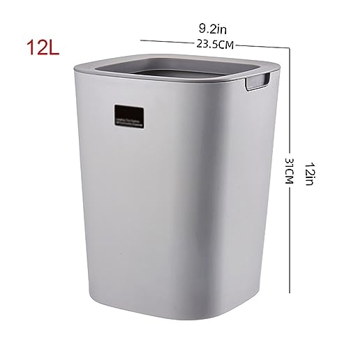 Papelera de baño azul de 12 litros higiénica sin tapa 2