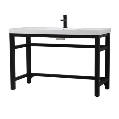 ARS Concepts 48 inch ADA Compliant Single Bathroom Metal Vanity in Black