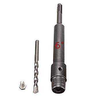 Tools Centre SDS Shank Concrete 160mm Rod for Holesaw for Brick Cement Stone (Rod 160mm, Grey)