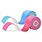 2 Rotoli Tape Kinesiologico Muscolare – 5m X 5cm – Blu E Rosa – Nastro Elastico Sportivo Per Ginocchio, Articolazioni, Supporto