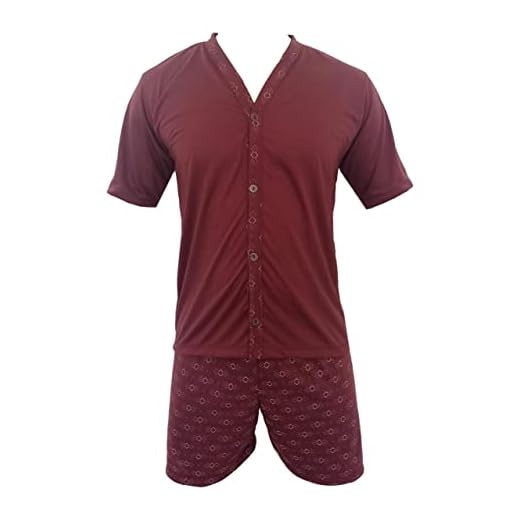 Pijama Homem Com Botões Conjunto Roupa De Dormir Tamanho:G;Cor:Bordô