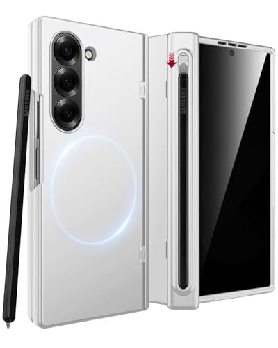 Miimall Samsung Galaxy Z Fold 6pP[X Sy&yXbg&Mag-SafeΉ | `h~XN[veN^[ ~^[O[h̃qWی & ~߃Obv Samsung Fold 6P[Xp Vo[