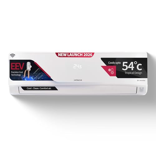 Hitachi 1.5 Ton 3 Star, New star rated, Inverter Split AC(Copper,...