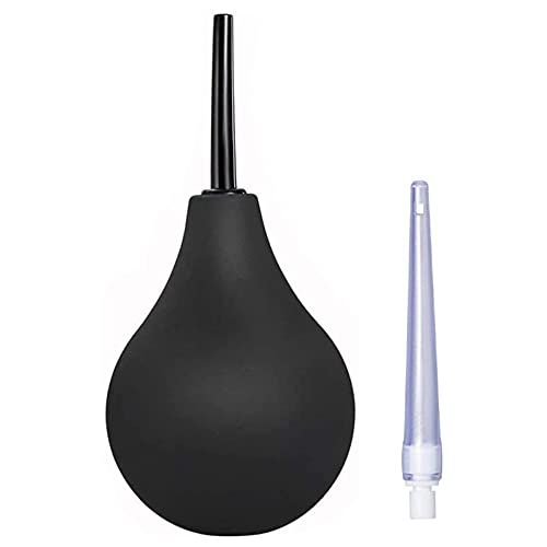Melao Enema Bulb for Men, Anal Douche for Women, Reusable Vaginal or Anal Cleaner with Soft and Smooth Nozzle, 224ML (Black)