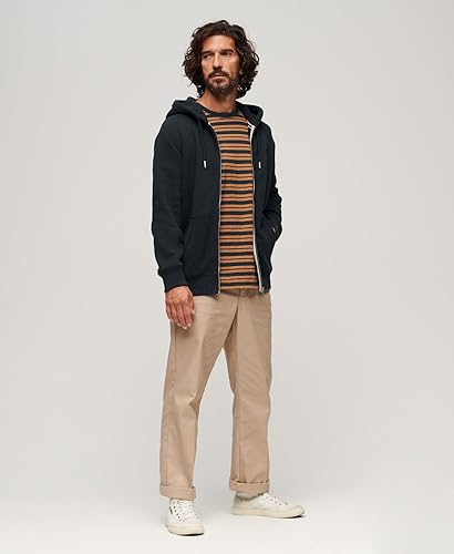 Superdry Herren Essential Kapuzenjacke mit Logo Finster Marineblau S – Ansicht 3