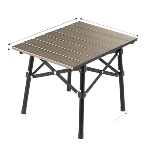 Mesa de camping plegable portátil, ligera, de aleación de aluminio, para picnic y barbacoa, para jardín, campamento y playa, compacta y (color 2)