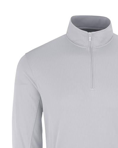 Men's Collegiate Micro Mesh Performance Gray 1/4 Zip Pullover, Air Force Falcons, X-Large3