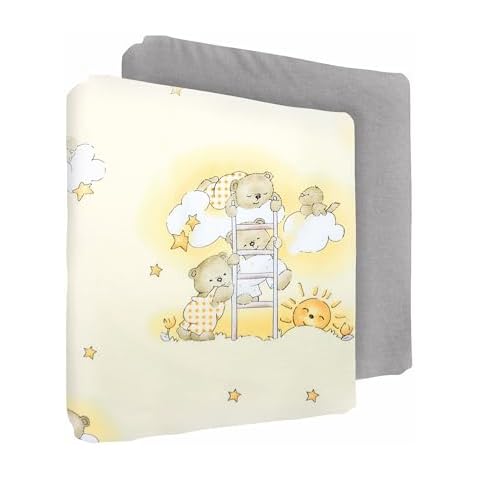 2 Pack 100% Cotton Baby Cot Sheets Cover
