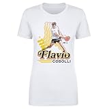 500 LEVEL Flavio Cobolli Retro Shirt for Women (White, Medium)