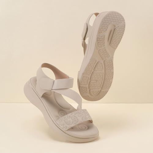 Image of Mochi Women's Synthetic Comfortable Walking Sandal with Floral Strap