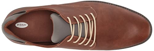 Dr. Scholl's Men's Sync Plain Toe Dress Casual Oxford, Dark Brown Fearless, 9.5 Wide Us #TOP4
