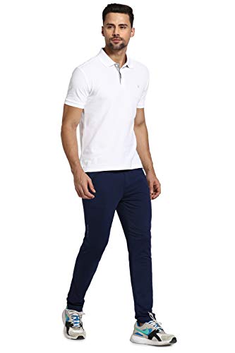 Image of Van Heusen Men's Regular Fit Mid Rise Active Sports Swift Dry Trackpants - 4 Way Stretch, Lightweight