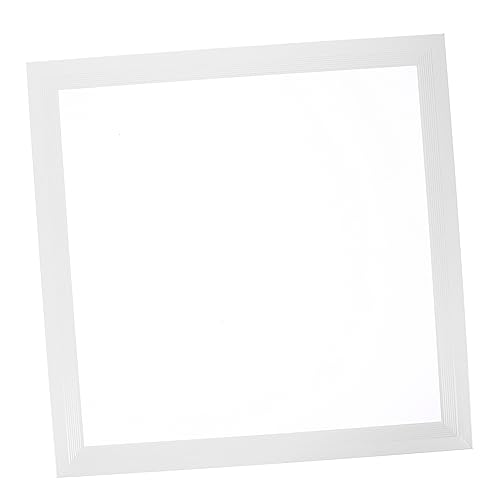 Cache-plafonnier encastré 30x30 abat-jour dépoli aluminium blanc