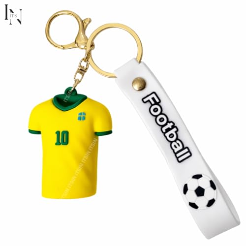 Image of Football jersey Keychain | Ronaldo key chains | messi Keychain | 3D Cute silicone key chain for bike men | soccer Keyring gifts for boys | anime key holder for bag