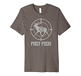 Mens FAST FOOD Funny Deer Hunter Target Love Bow Rifle Hunting Premium T-Shirt