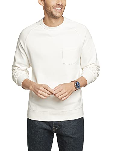 Van Heusen Essential Ponte Sweat-shirt à col rond et manches longues, Blanc whisper, Medium Cover