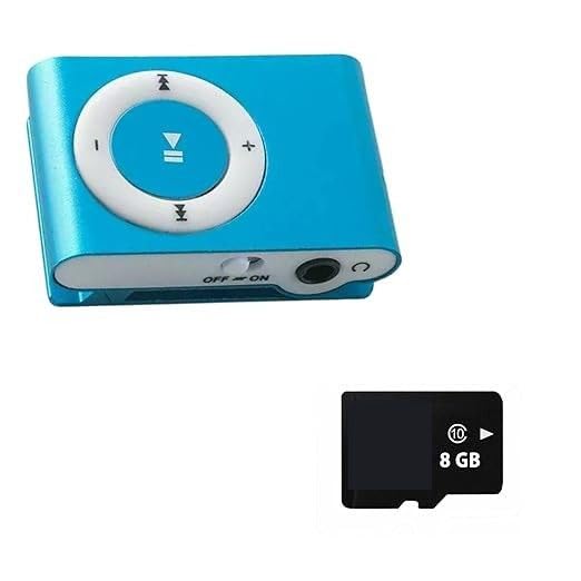 Drumstone (𝗦𝗽𝗲𝗰𝗶𝗮𝗹 𝟭𝟬 𝗬𝗲𝗮𝗿𝘀 𝗪𝗮𝗿𝗿𝗮𝗻𝘁𝘆) Mini MP3 Player with 8GB SD Card and Earphones, Portable Music Player Durable Build Long Battery Life for Sports Travel and Daily Listening