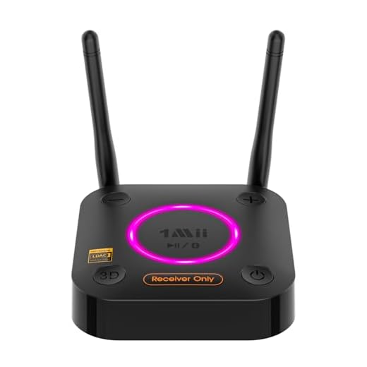 1Mii B06Ultra Bluetooth 5.3 Empfänger für Stereoanlage, HiFi Audio Adapter mit LDAC & aptX HD, Audiophile DAC, 3D Surround, Optisch/Koaxial/RCA/3,5mm AUX für Lautsprecher