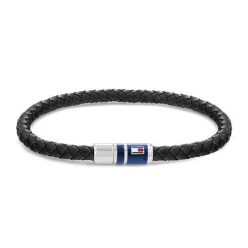 Tommy Hilfiger Jewelry Geflochtenes Lederarmband für Herren - Erhältlich aus Schwarz, Blau und Braun