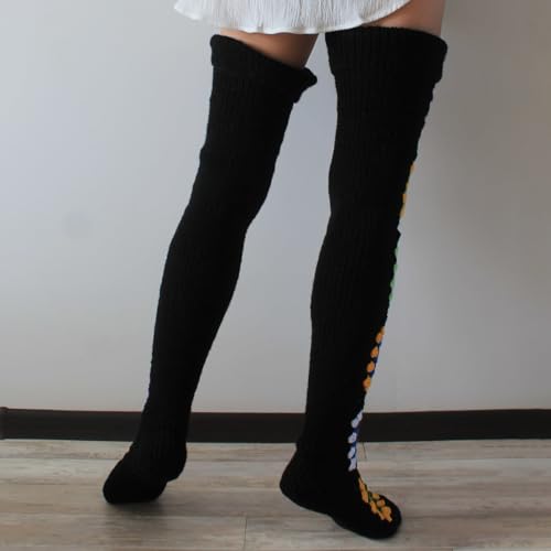 Beeuthios Over Knee High Sock Crochet Cable Knit Leg Warmers Socks Extra Long Boot Socks Winter Warm Socks4