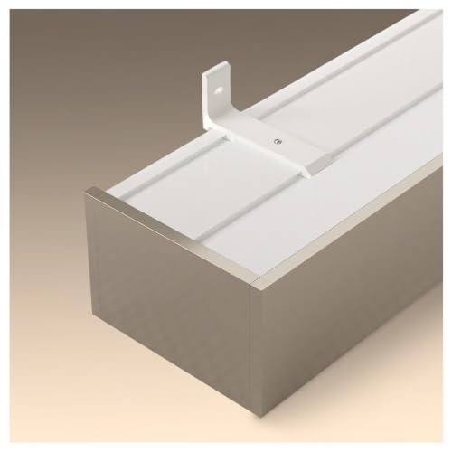 Riel doble para cortina de montaje en pared con caja pelmet protectora de 1,3m 2