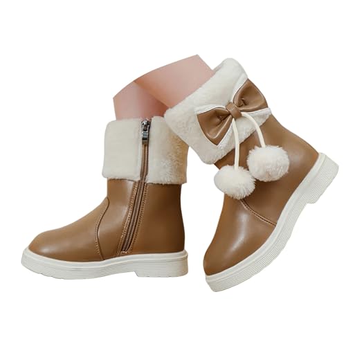 IWIHMIV Girl Snow Boots Toddler Ankle Boots Warm Snow Boots Girl Winter Boots Non Slip Outdoor Winter Boots for Cold Weather2