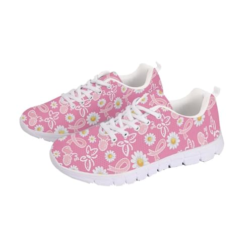 Jeiento Women Trainers Sports Running Shoes Causal Travel Walking Flat Shoe Lace-up Breathable for Lady Teenager Girls3