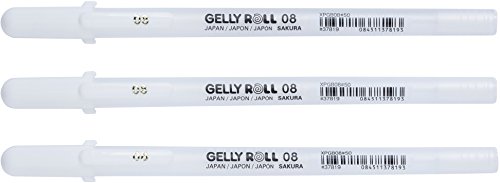 Sakura Gelly Roll Bolígrafos de Gel – 0.8mm – Blanco miniatura 2