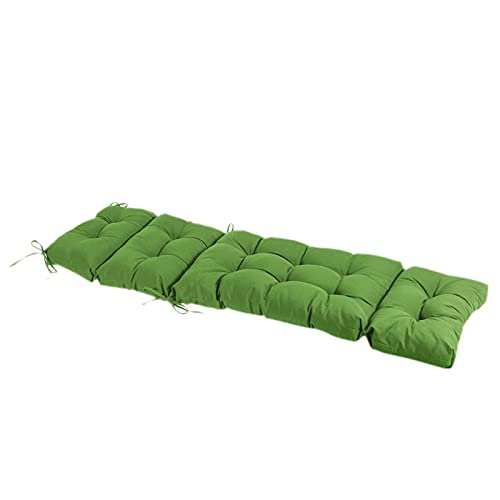 Image of QILLOWAY Outdoor Chaise Lounge Cushion 74x22x4 Inch, Waterproof Weather Resistant Replacement Pad for Patio Pool Furniture, Green