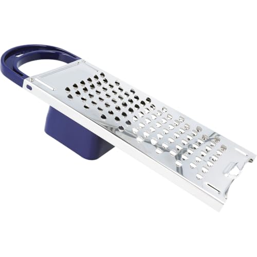 EUROHOME Râpe à spätzle en acier inoxydable et plastique avec « nez » pour les spätzle longs - Rabot à spätzle 33 x 11 x 6,3 cm - Grattoir à spätzle avec trous ronds - Râpe à spätzle avec entonnoir
